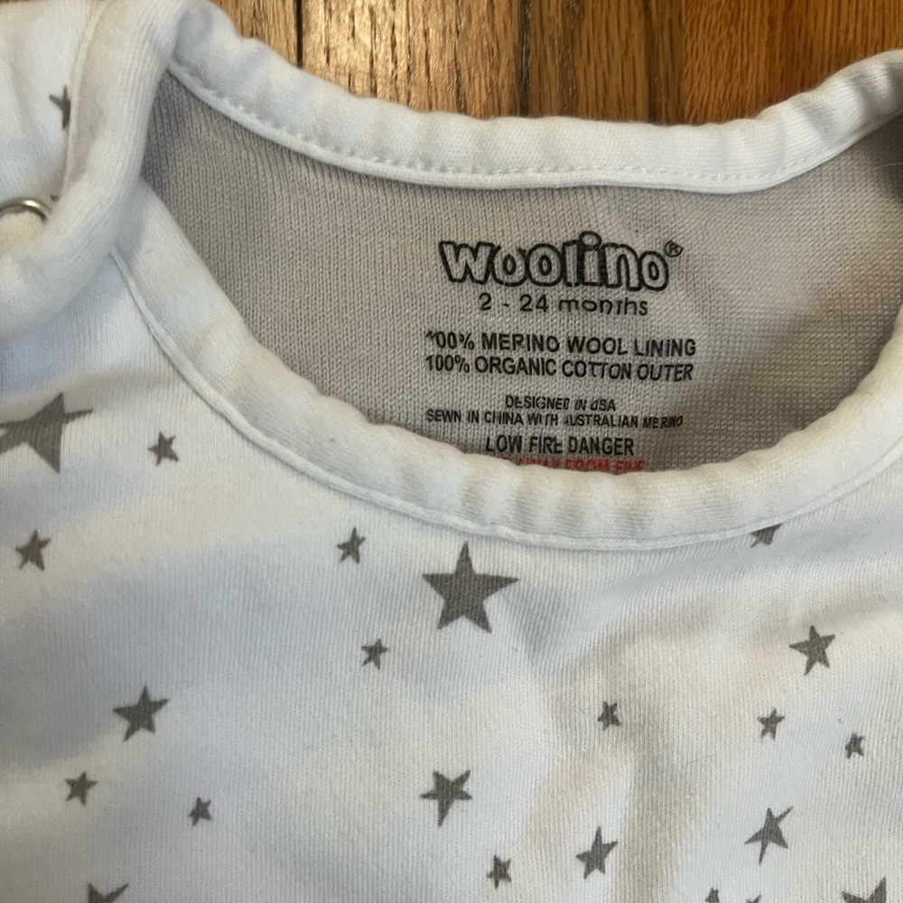 Woolino wool star sleep sack size 12-24 months
